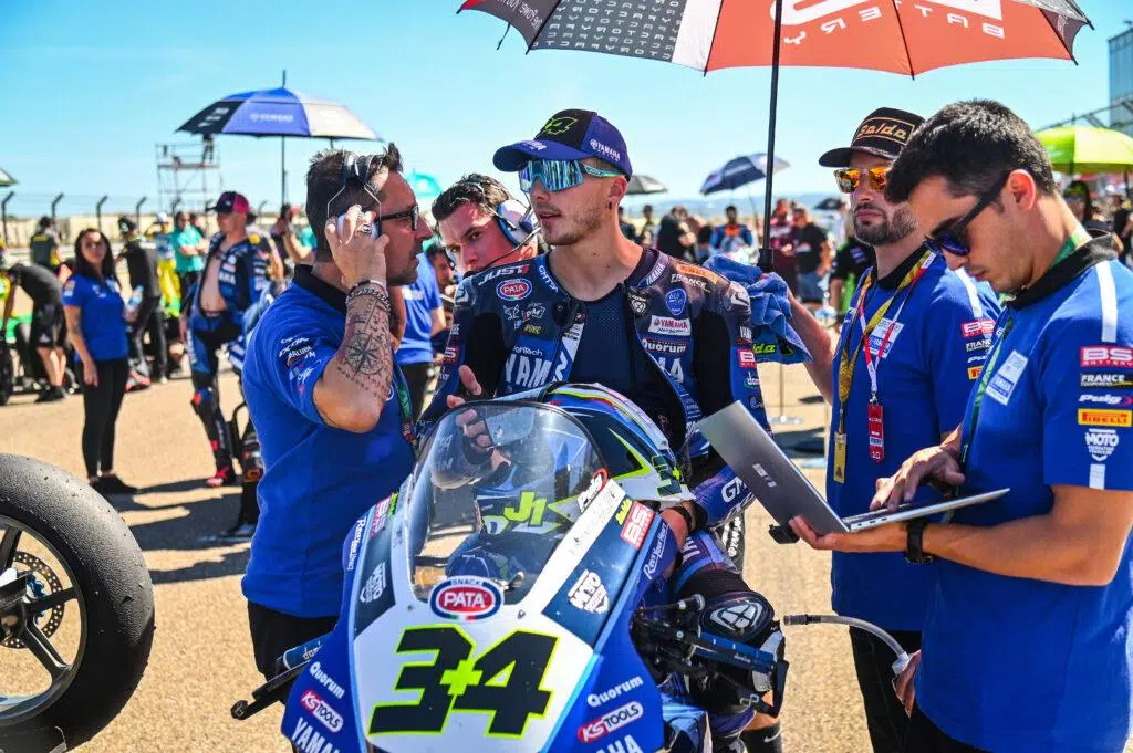 Lorenzo Baldassarri sur la grille de départ 